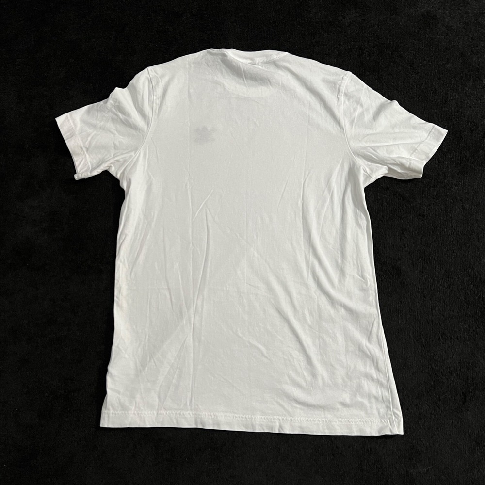 Adidas Shirt Mens Small Originals Trefoil Essentials White Short Sleeve Cotton - Picture 8 of 9